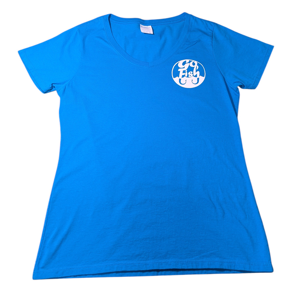Port & Company - Women's Blue - Go Fish - T-Shirt - Size M